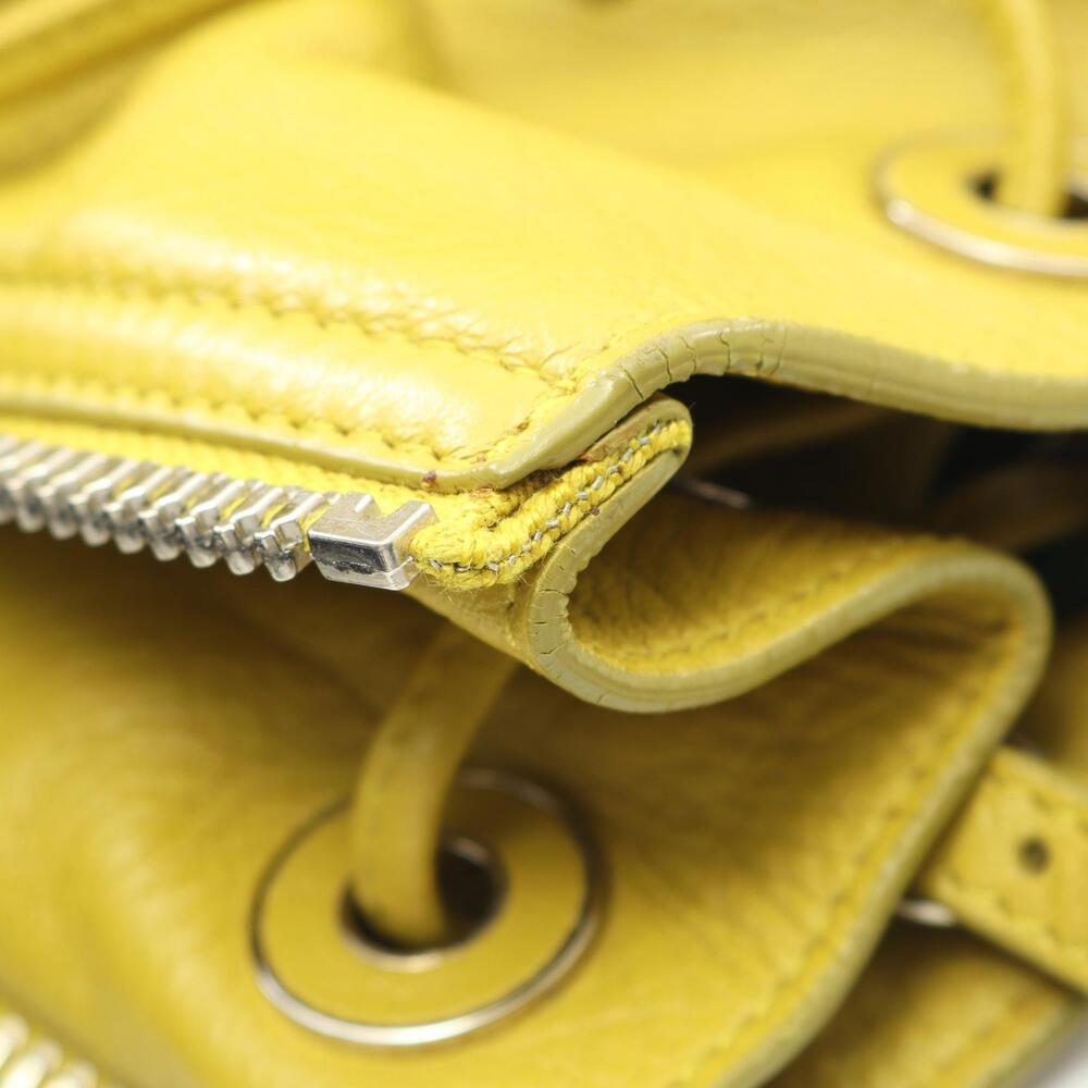 Balenciaga Handbag Plate Yellow Leather Bucket Paper - Picture 7 of 7